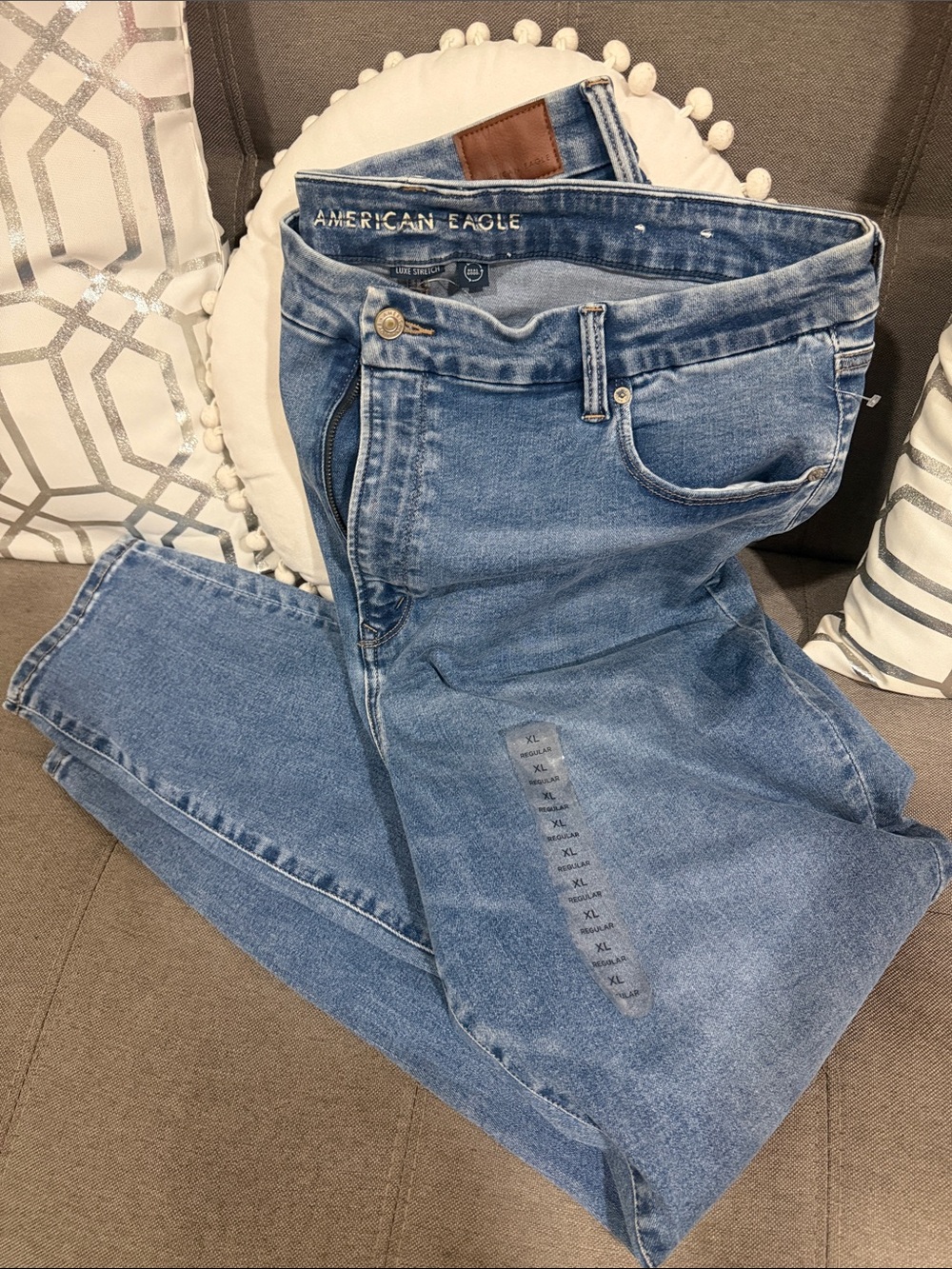 American Eagle Outfitters Light Blue Straight Leg Jeans